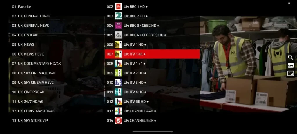 strong 4k iptv cannels list