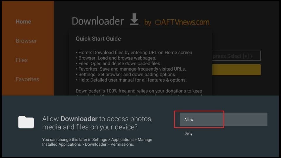 allow downloader to access media